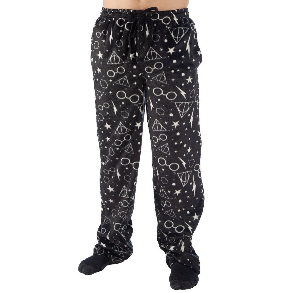 New! Harry Potter Deathly Hallows Lounge Pants PJ Bottoms